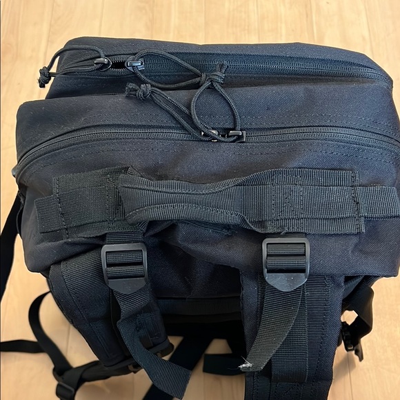 Black Tactical Cargo Backpack with Adjustable Straps - Picture 8 of 16
